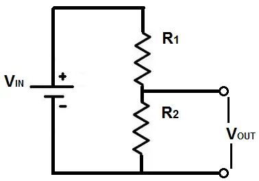 Circuito divisor de tensão