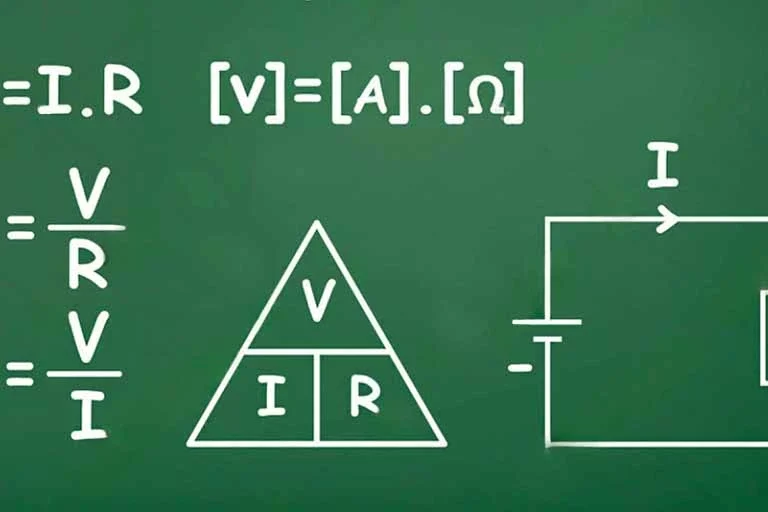 Representação minimalista da lei de Ohm