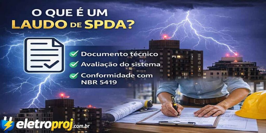como funciona o SPDA passo a passo com raio captor cabo e aterramento conforme NBR 5419