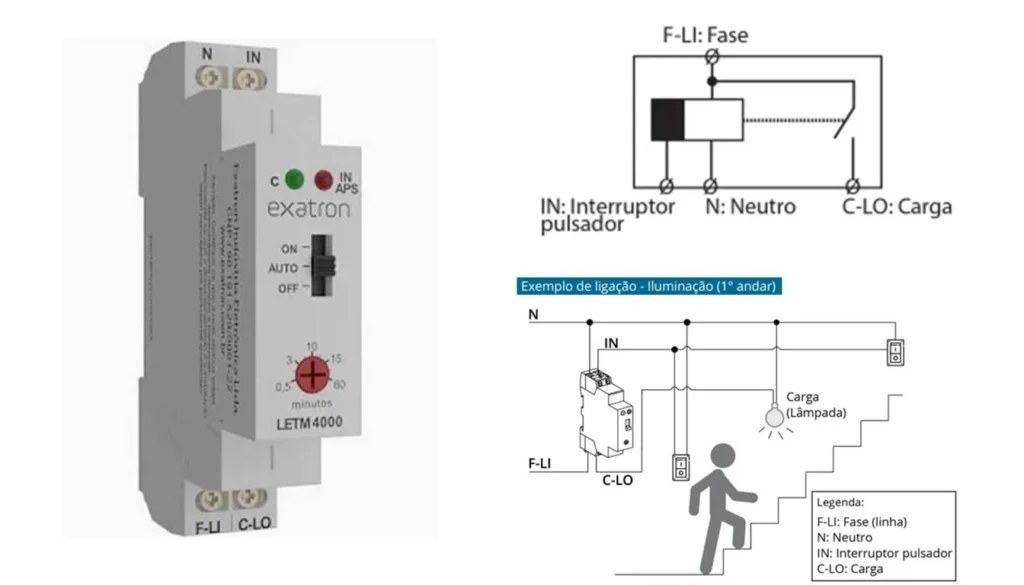 Relé temporizador ON OFF delay