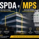 SPDA e MPS atuando juntos na proteção contra descargas atmosféricas e surtos elétricos em edificação